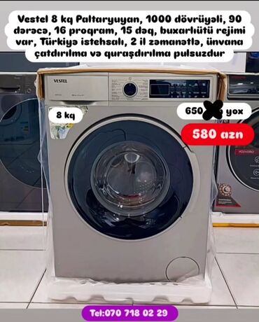 Paltaryuyan maşınlar: Paltaryuyan maşın 6 kq, Yeni, Pulsuz çatdırılma — 31