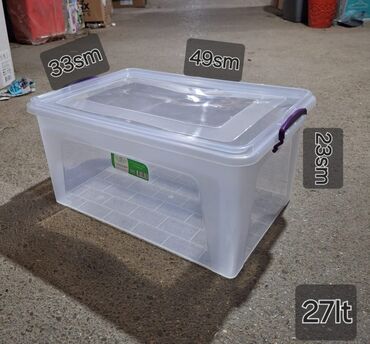 Yemək konteynerləri: Şəffaf plastik saxlama qutuları – qapaqlı və kilidli Məhsul təsviri — 10