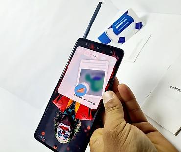 Samsung: Samsung Note 10 Lite, Б/у, 256 ГБ, цвет - Черный, 1 SIM, 2 SIM, eSIM — 5