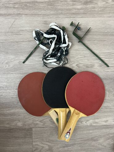 ракетка для настольного тениса: Набор для игры в настольный теннис. Сетка - 1шт Крепления - 2шт