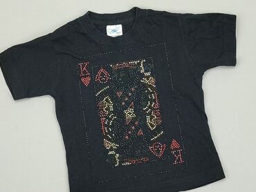 czarna koszulka na ramiączkach: Koszulka, JHK, 3-4 lat, 98-104 cm, stan - Zadowalający
