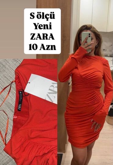 Повседневное платье, Мини, Zara, S (EU 36)
