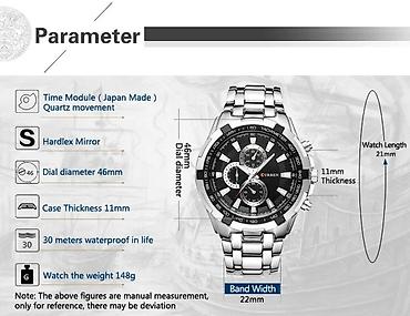 Ručni satovi: Ručni sat CURREN Premijum u 2 boje + poklon Vrhunski kvalitet. Deluje — 5