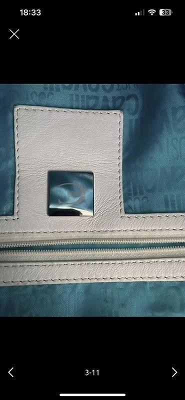 cavalli: Сумка Just Cavalli, белая. Оригинал в хорошем состоянии. Натуральная — 3