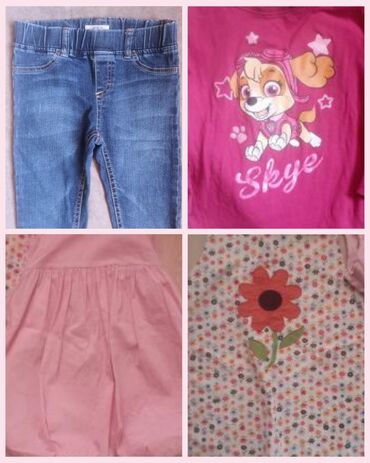 pletene haljine za devojcice: Komplet: Majica, Pantalone, Haljina, 122-128