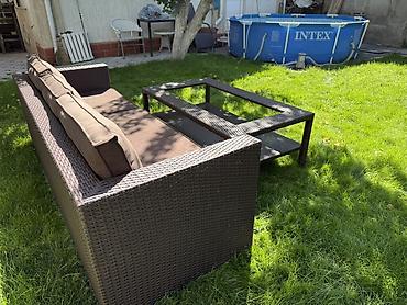 sofa: Комплект садовой мебели, Диван, Ротанг — 4