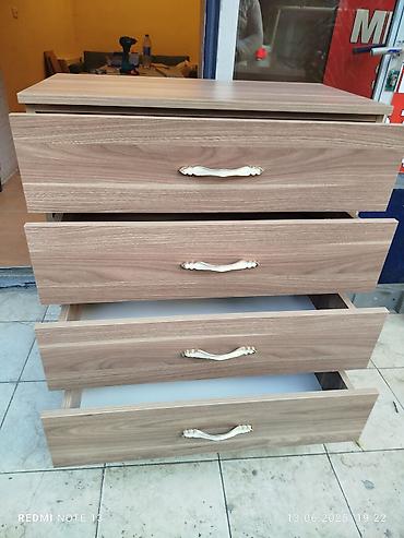 Mebel çekmecə komodu - Material: ağac teksturalı laminat MDF-lam