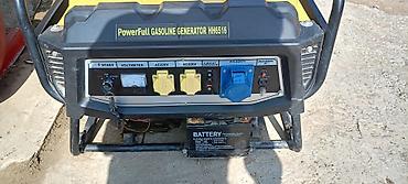 generatör: Məhsul: Benzinli generator Model üzərində yazı: “PowerFull Gasoline — 8
