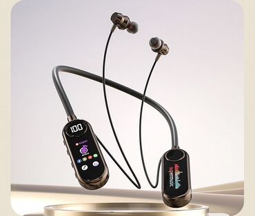 Наушники: Беспроводные шейные наушники Supermusic с LED‑дисплеем - Форм‑фактор — 2