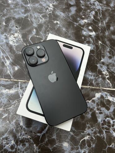 Apple iPhone: IPhone 14 Pro, Б/у, 128 ГБ, Черный, Коробка, 87 %