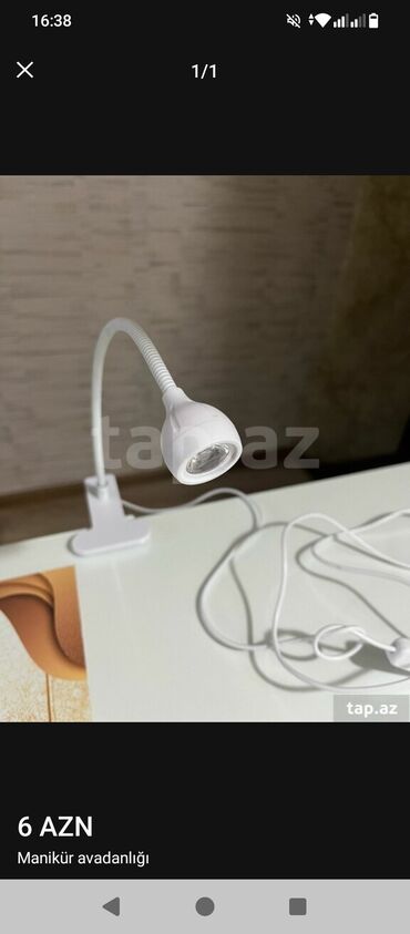 bi led lupa: Manikür üçün işıqlandırma lampası - Masaya bərkidilən klipsli dizayn