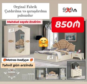 Divan və kreslo dəstləri: Yataq desti yeni
