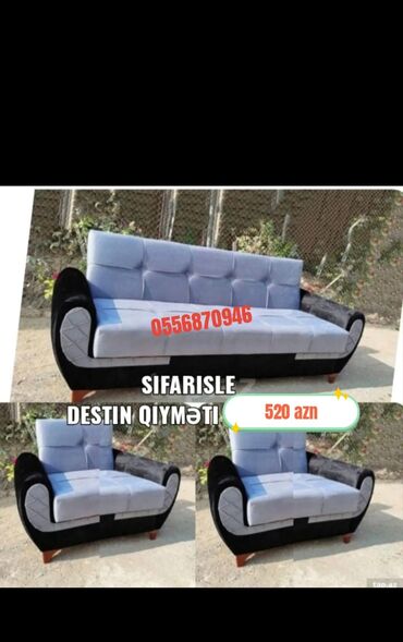 Sifarişlə divanlar: Divan, Qonaq otağı üçün, Parça, Bazalı, Açılan — 10