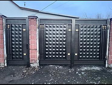 Распашные ворота: Кованые и металлические ворота и калитки - Виды: распашные ворота с — 11