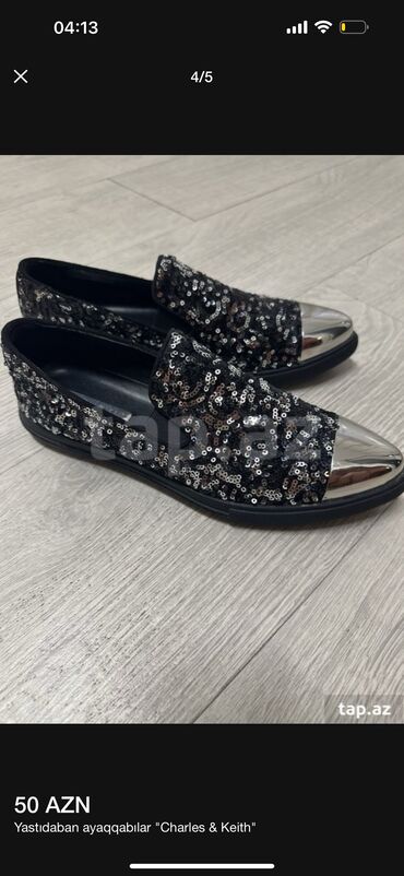 каблук: Tuflilər, Charles&Keith, Ölçü: 37.5, rəng - Qara, Yeni