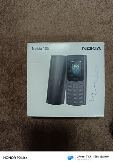 200 manatlıq telefonlar: Nokia 105 4G, 4 GB, цвет - Черный, Кнопочный