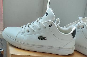крок: Кеды Lacoste, белые. 1000сом. 41размер. Состояние отличное — 5