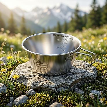 camp: Миска Campingmoon 300 мл с ручкой - Материал: нержавеющая сталь 18/8 — 2