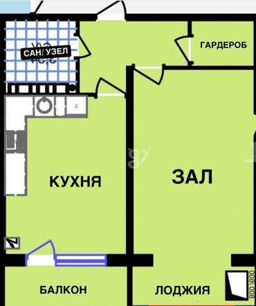 срочная продажа авто бишкек: 1 комната, 54 м², Элитка, 6 этаж