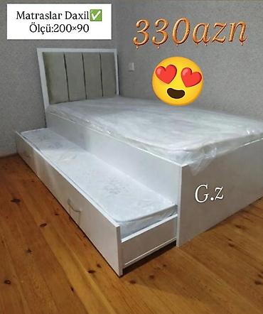 tekli carpayi: Tək nəfərlik yataq dəsti - Ölçü: 200×90 sm - Komplektə daxildir — 1