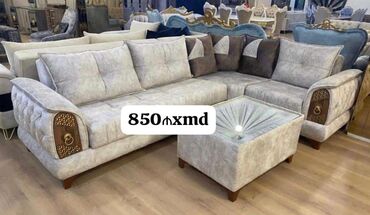 купить круглый стеклянный стол: Угловой диван, Для гостиной, Нераскладной