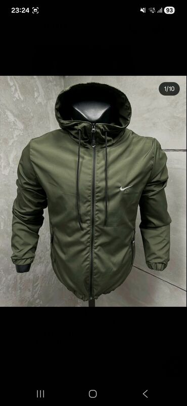 Jakne za prelazni period: Muška lagana jakna sa kapuljačom - Sportski kroj, zatvaranje na — 2