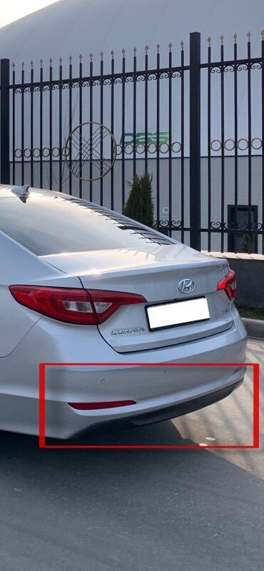обвес бмв е60: Юбка заднего бампера Hyundai, цвет - Черный, Самовывоз