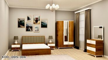 Yataq otağı dəstləri: İkinəfərlik çarpayı, Dolab, Komod, 2 tumba, Rusiya, Yeni — 5