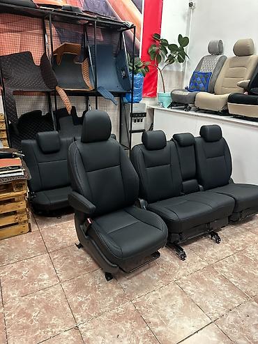 Аксессуары для салона: Чехлы Кожаные, С подушкой, цвет - Черный, Toyota, Новый, Самовывоз — 7