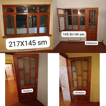 art tekstil: Taxta pəncərə və otaq qapıları dəsti Məhsul təsviri: - Material — 1