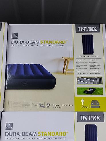 Надувные матрасы: Надувной матрас Intex Dura-Beam Standard Classic Downy Air Mattress — 2