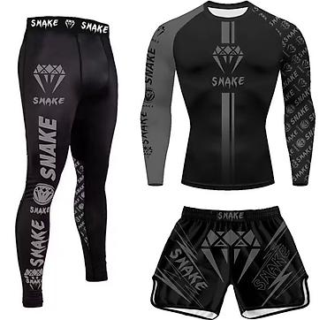 Мужской компрессионный костюм venum traning camp 3в1 : рашгард, шорты
