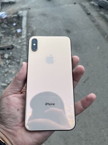 поко f6: IPhone Xs Max, Б/у, 64 ГБ, Золотой, Чехол, 81 %