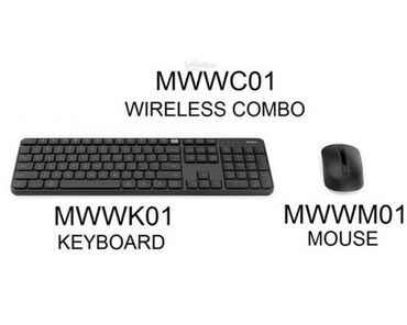 купить комплектующие для пк бу: Беспроводной бесшумный комплект Клавиатура + Мышка Xiaomi MiiiW Товар