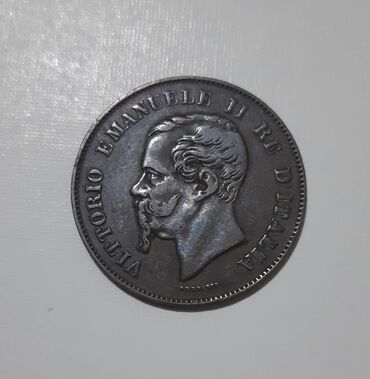 Монеты: Монеты Европы (19-20 век) и другие страны Италия 5 чентезимо 1867