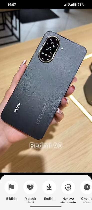 redmi a5 kabro: Redmi A5, 128 GB, rəng - Qara, Barmaq izi — 1