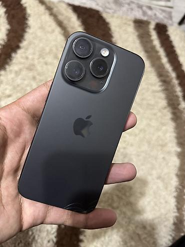 IPhone 15 Pro, Б/у, 128 ГБ, Black Titanium, 80 %