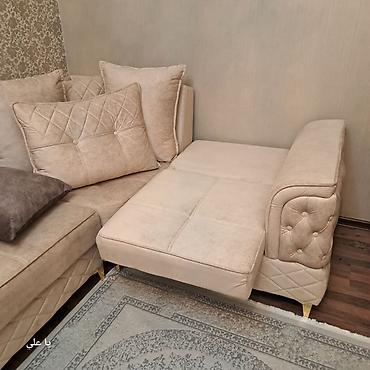 Divanlar: Künc divan, İşlənmiş, Açılan, Bazalı, Vеlur parça, Çatdırılma yoxdur — 3