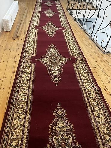 penny bord: Eni 1.20 sm uzunu 10 m Uzun dəhliz xalçası – klassik naxışlı, tünd — 1