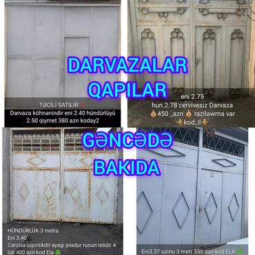 darvazalar ikinci əl: Darvazalar, Həyət üçün, İşlənmiş, Mexaniki