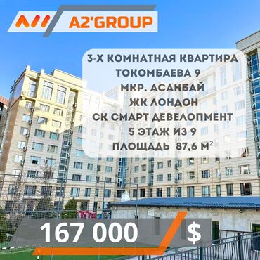 Офисы: 3 комнаты, 87 м², Индивидуалка, 5 этаж, Косметический ремонт