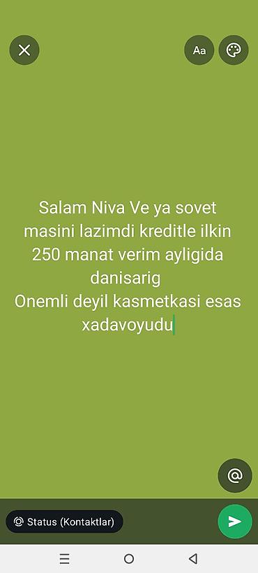 кредит byd: Axtarıram: Niva və ya sovet istehsalı maşın. - Ödəniş: kreditlə — 1