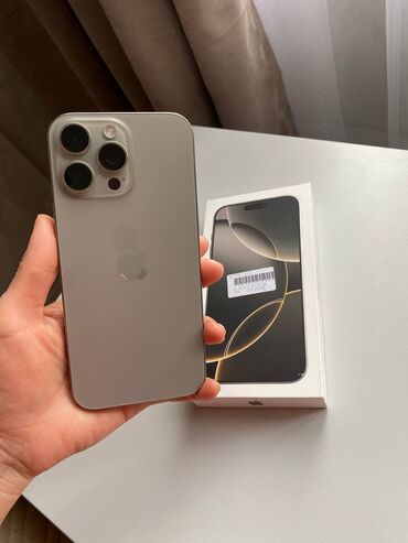 айфон 11 про телефон: IPhone 16 Pro Max, Жаңы, 512 ГБ, Natural Titanium, Куту, 99 %