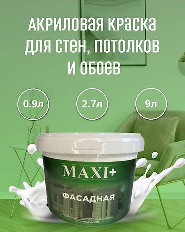 Лакокрасочные материалы: MAXI+ — фасадная краска Русс.яз Водно-дисперсионная краска для — 1