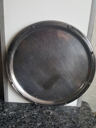 кухонные посуды: Поднос из нержавеющей стали диаметр 35см
10микро