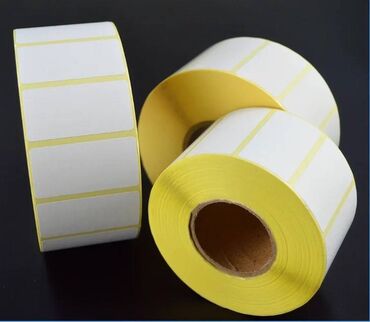 Канцтовары: АКЦИЯ!!! Термоэтикетки 30х20х40 1600 шт наклеек в рулоне, тройной — 2