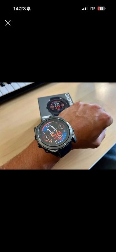Спортивные часы: Спортивные часы часы, Garmin, Таймер и секундомер, Термометр, GPS, Водонепроницаемые, Оригинал, Синхронизация с другими устройствами, Мужские, Б/у