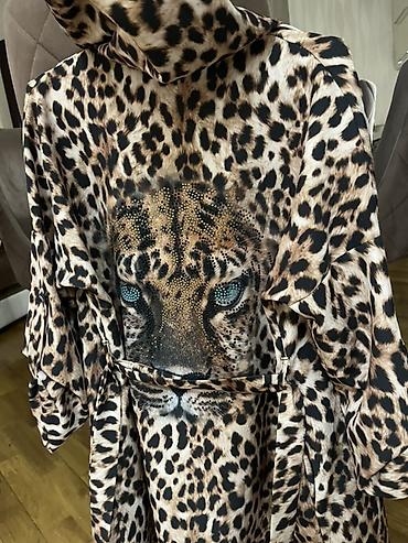 Ev geyimləri, pijamalar: Leopar naxışlı xalat/kimono - Brend: Betcory (etiket üzərində) - — 2