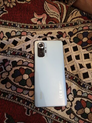 Redmi: Redmi, Redmi Note 10 Pro, Б/у, 64 ГБ, цвет - Голубой, 1 SIM, 2 SIM
