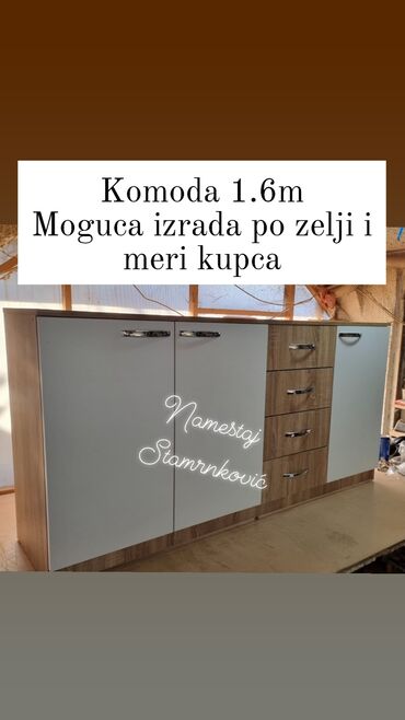 Komode: Komode sa i bez ogledala 120cm duzine raznih dezena za siroku primenu — 14